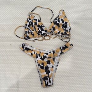 Leopard Print Bikini Set